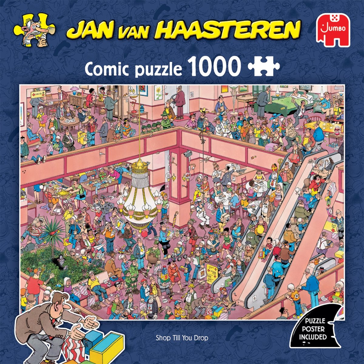 Pussel – Jan van Haasteren, Shoppa tills du stupar 1000 bitar - Bild 2