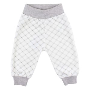 Fixoni Baby VelourByxor Vit/Grå