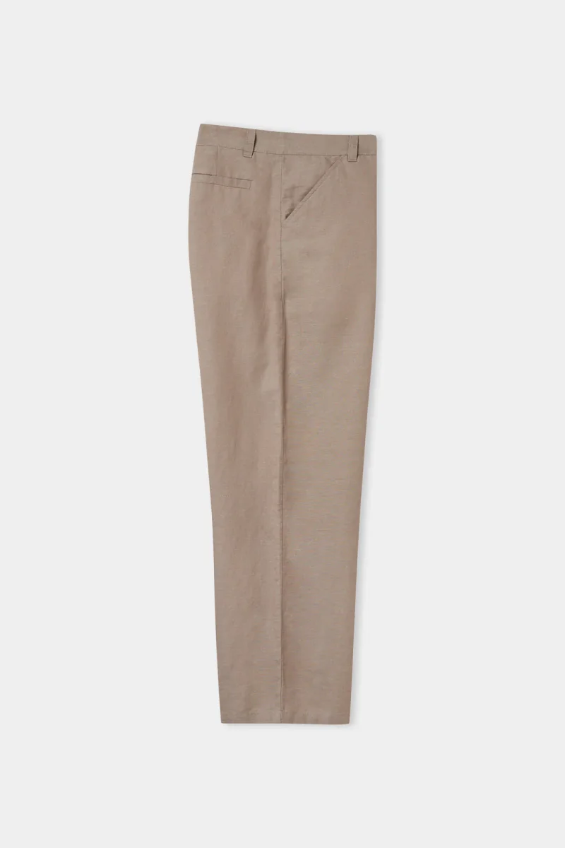 Carlo Linen Trousers Walnut - Bild 5