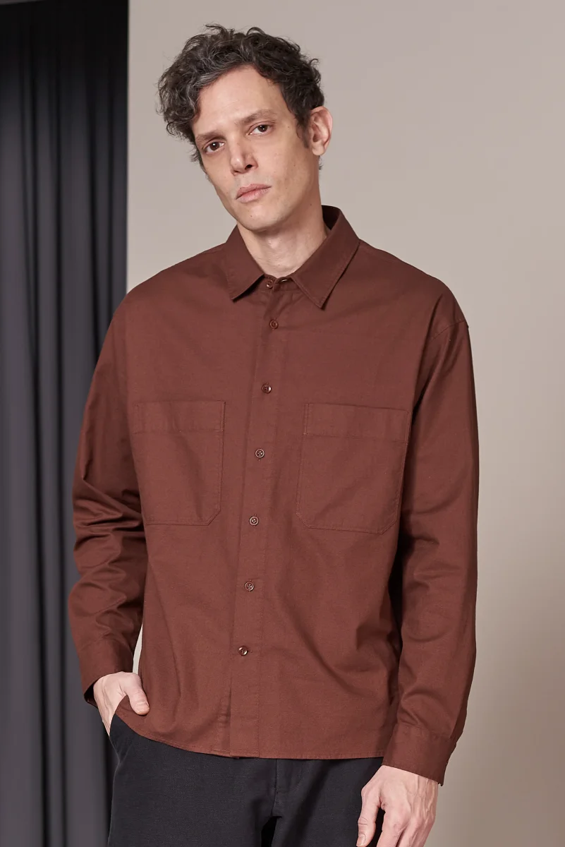 Dario Oversized Shirt Maroon - Bild 3