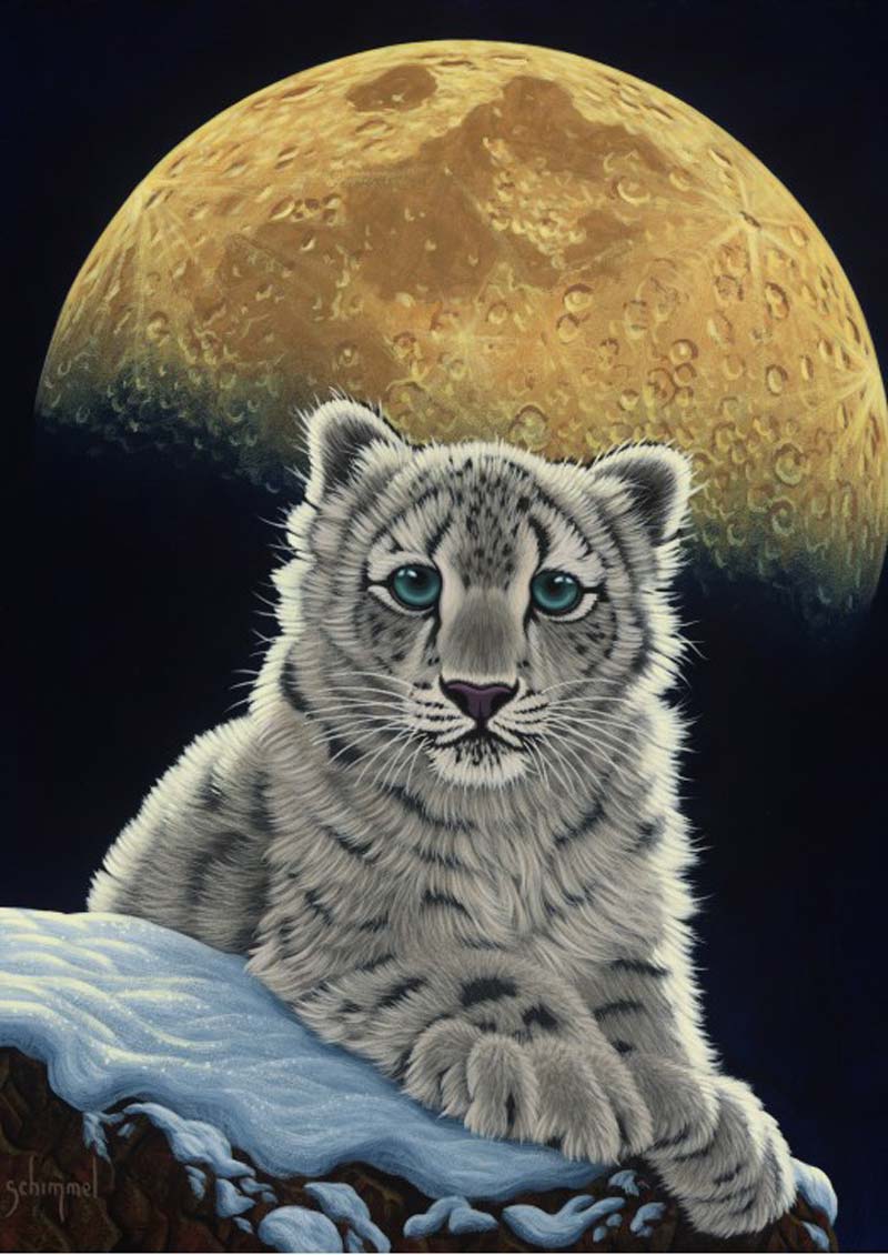 Art Pussel – S.Shimmel: Månleopard 1000 bitar - Bild 3
