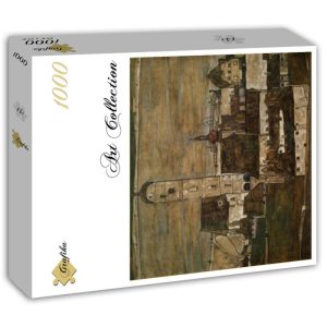 Art Pussel – E.Schiele: Sten vid Donau II 1000 bitar