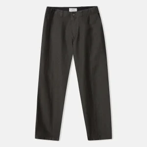 Waban Winter Linen Trousers Black Olive