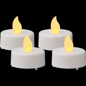 Värmeljus Fladdrande Låga Batteridrivna LED 4-pack