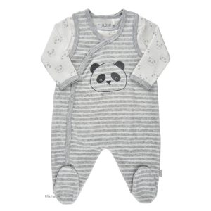 Babykläder Velour Set Bebis – Panda