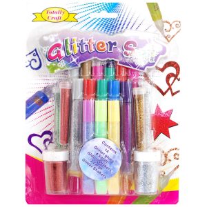 Glitterset Glitter Burk Provrör Glitterlim