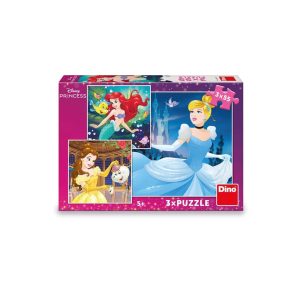 Pussel – 3 i 1 Pussel – Happy Princesses, 55 bitar
