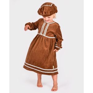 Pepparkaksklänning Velour m Hatt 86-140cl