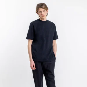 Big Collar Organic Cotton T-shirt Black - ROTHOLZ